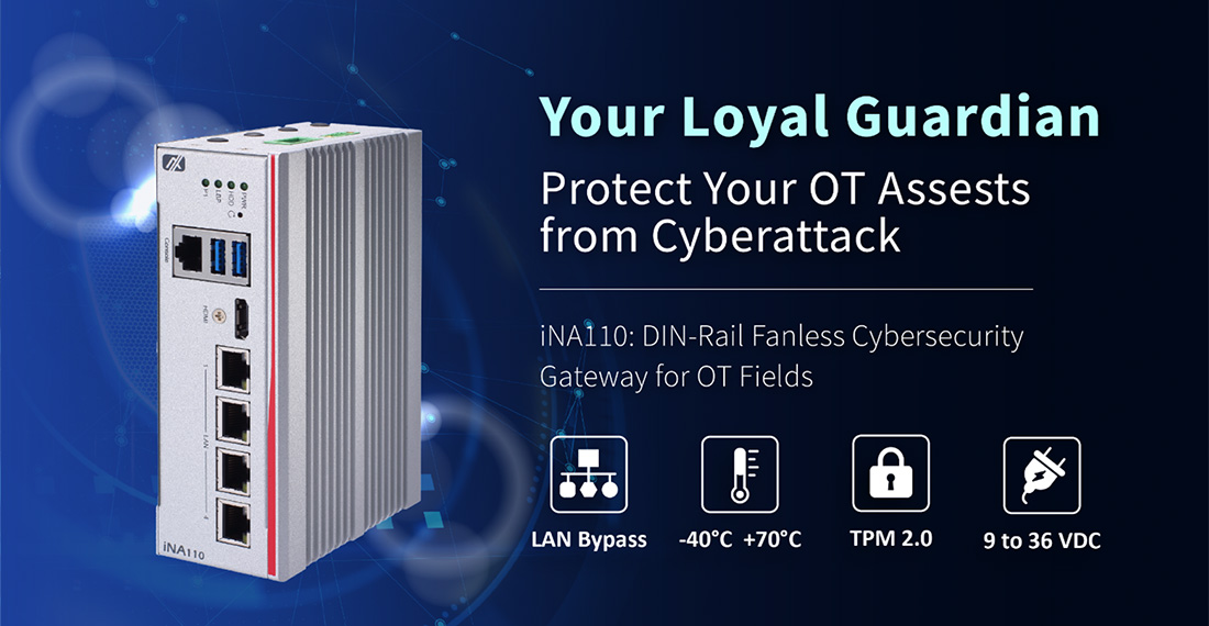 iNA110 DIN-Rail Cybersecurity Gateway for OT Environment